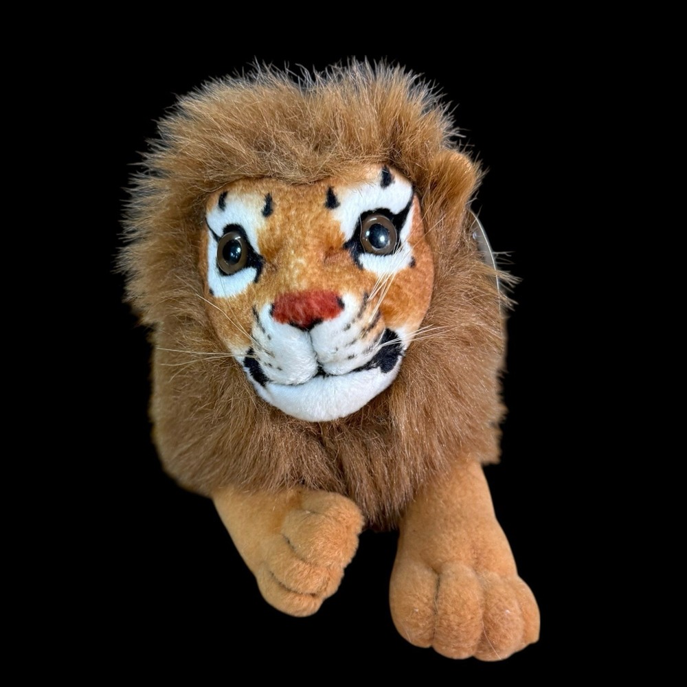 Lion‎ Plush Realistic Stuffed Animal 8" Body Toy Works Original Tags